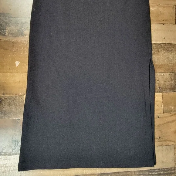 St. John Evening Black Santana Knit Maxi Skirt Side Slit Size 12 Made in USA‎ - Picture 4 of 10